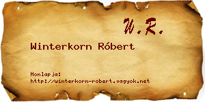 Winterkorn Róbert névjegykártya
