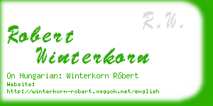 robert winterkorn business card